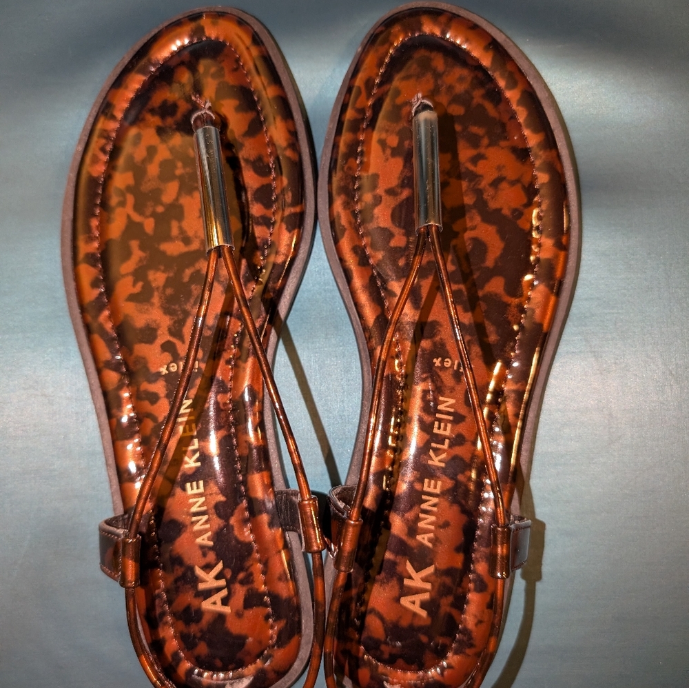 Anne Klein Tortoiseshell Pattern Sandals - image 1